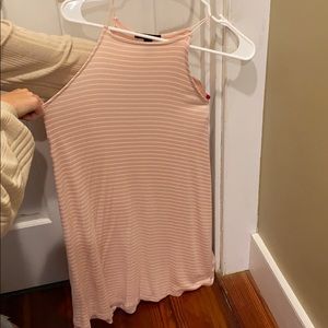 light pink and white striped dress